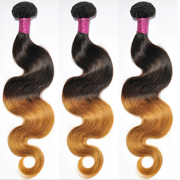Grade 6A ombre two tone Brazilian body wave 20 inch human hair extensions YJ169